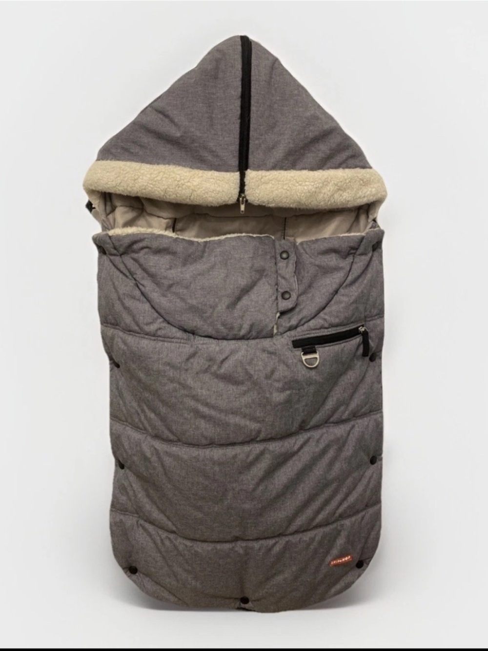 Skip Hop Heather Gray Quilted Customizable Baby Footmuff